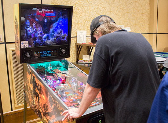 Spooky Pinball's Rob Zombie's Spookshow International was played constantly