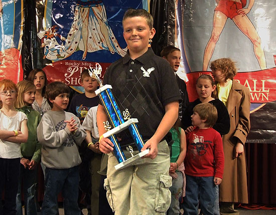 Jeffry Rakes, winner of the Kids Tournament