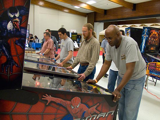 Players enjoying some of the games