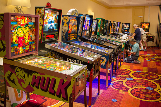 An interesting selection of machines in the second ballroom