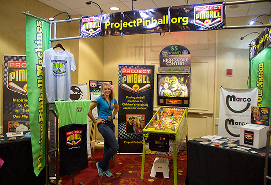 Project Pinball had an attractive stand to promote the great work they do placing pinballs in children's hospitals