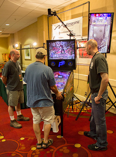 Multimorphic were here with their P3 pinball platform, running the latest version of Lexy Lightspeed - Escape from Earth