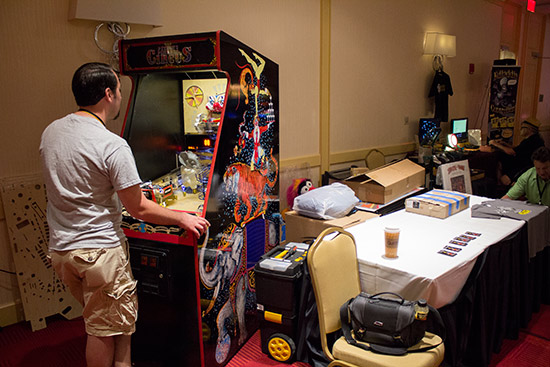 Circus Maximus had their Python's Pinball Circus prototype for visitors to play