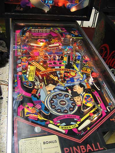 The playfield from the game Pinball
