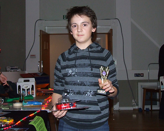 Junior high score competition winner, Martyn Raison