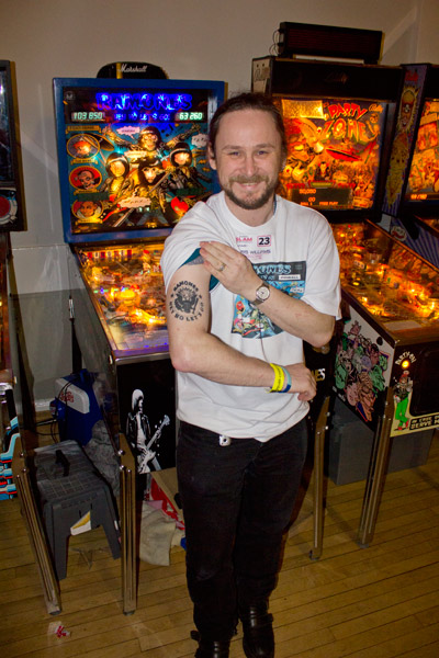 Chris with his unveiled game and tattoo at the South Coast Slam