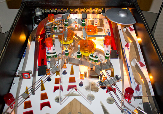 The game's upper playfield