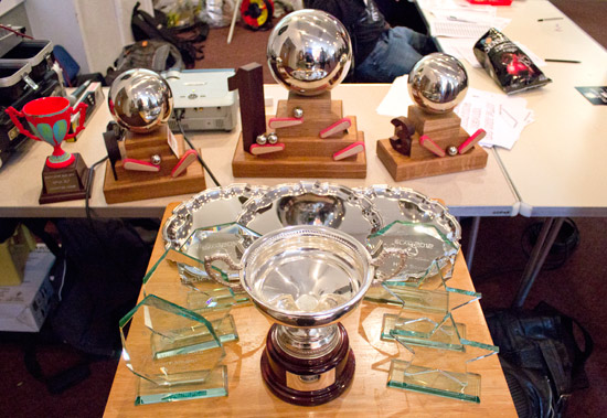 Trophies for the tournaments and competitions