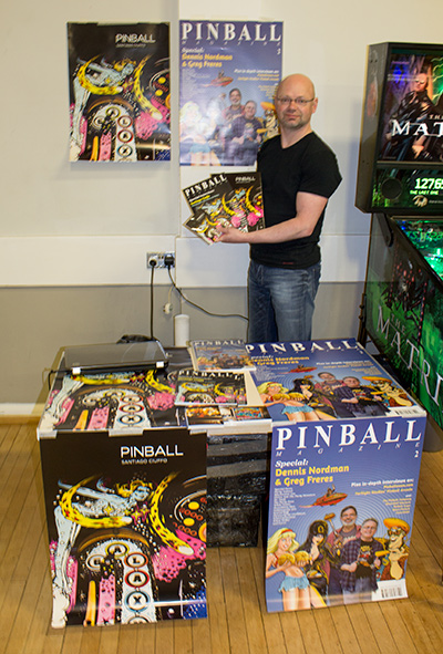 Jonathan with his new book and magazines