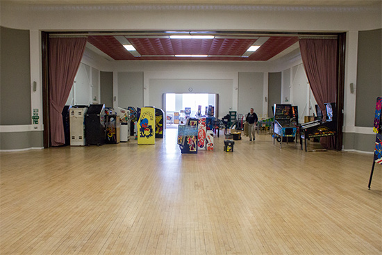 The main hall on Friday morning