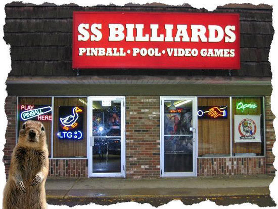 The front of the world famous SS Billiards