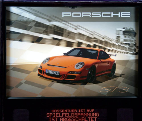 Porsche backglass