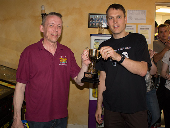 ...and takes posession of the UK Pinball Cup for the next twelve months 