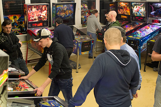 ECS first round matches in the first pinball room