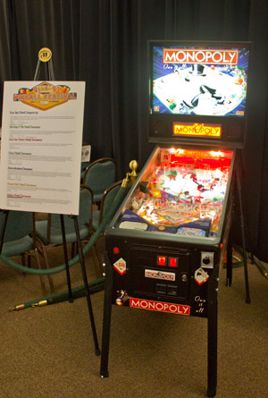 The main raffle prize - a Monopoly machine
