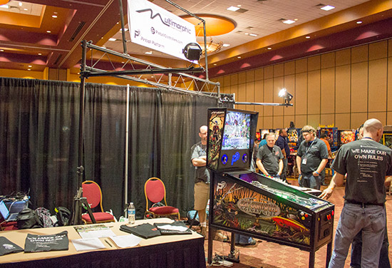 Multimorphic were demonstrating the latest advances with their P3 pinball platform