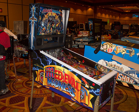 One of th two Planetary Pinball Supply Medieval Madness machines