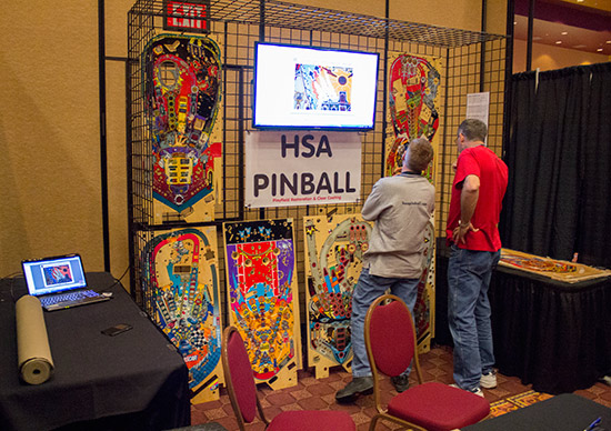 HSA Pinball were showing their restoration and clearcoating service
