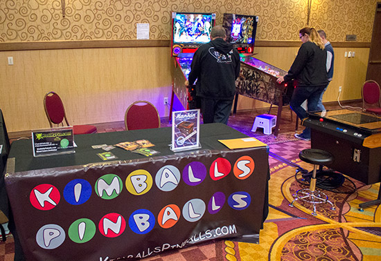 The Kimballs Pinballs stand