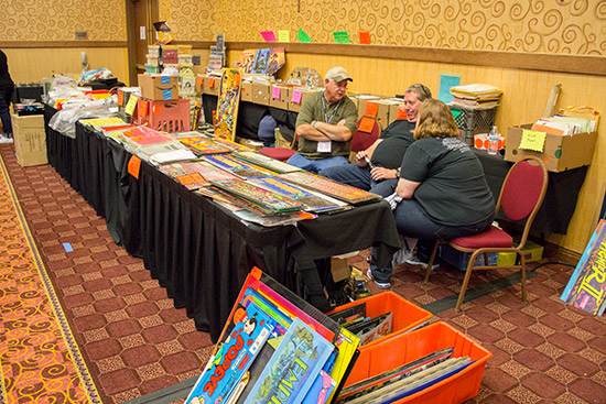 This stand at the back of the hall is a regular fixture selling assorted marquees as well as manuals, plastics and all kinds of gaming paraphernalia