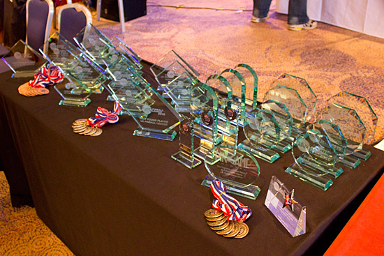 The glittering prizes - laser etched crystal trophies and medals