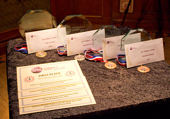 The trophies. medals, certificate and cash prizes for the finalists