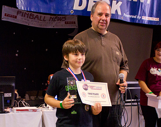 The winner of Sunday's UK Pinball Kids Tournament was Tim Raison