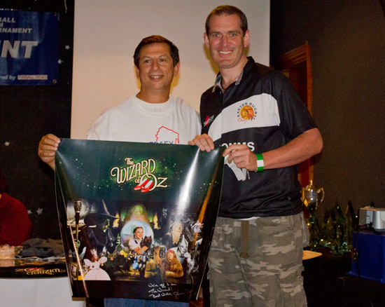 Bruce Smith - the winner of one of two signed The Wizard of Oz translite posters given away in the raffle