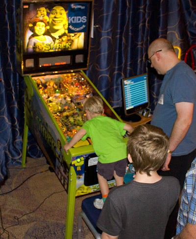 You're never too young to play pinball! 