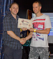 Peter accepts for fourth place Graham Rowley
