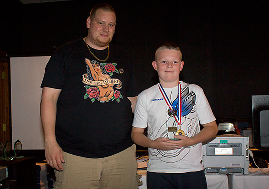 Winner of Sunday's UK Pinball Kids Tournament, Lewis Fryars