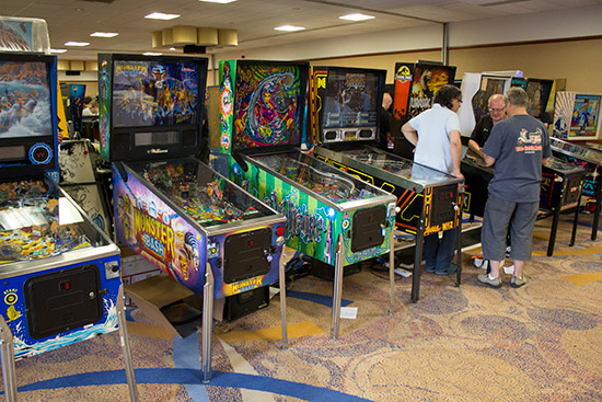 Tournament machines before the start of the first event