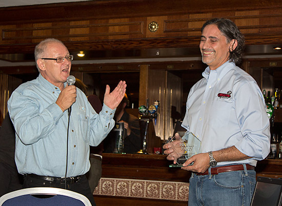 Gary introduces the third new entrant to the UK Pinball Group Hall of Fame - George Gomez