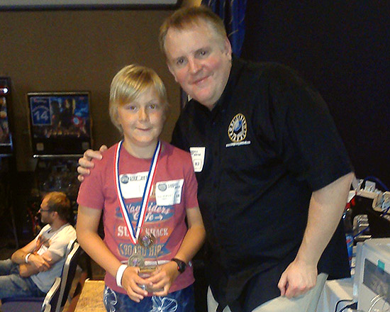 Winner of the Junior Division of the UK Pinball Kids Tournament on Saturday, Dan Wallace
