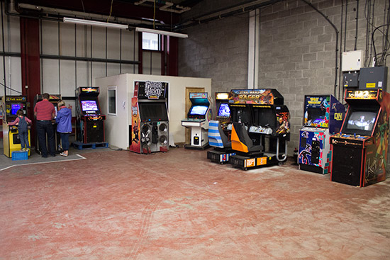 The video games area