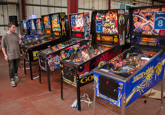 The first bank of tournament machines