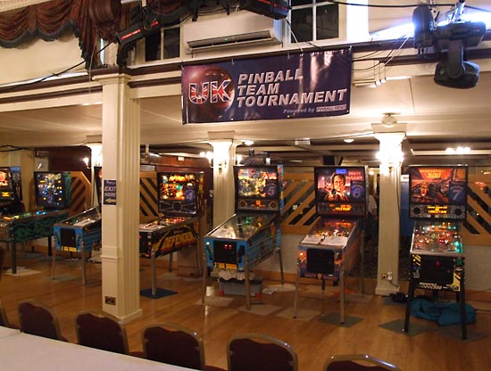 UK Pinball Team Tournament machines