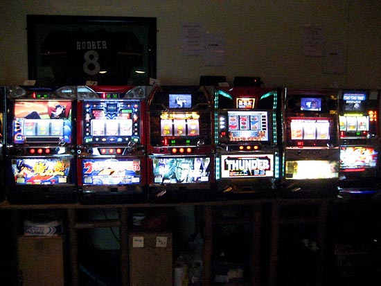 Melvin Osment's slot machine stall
