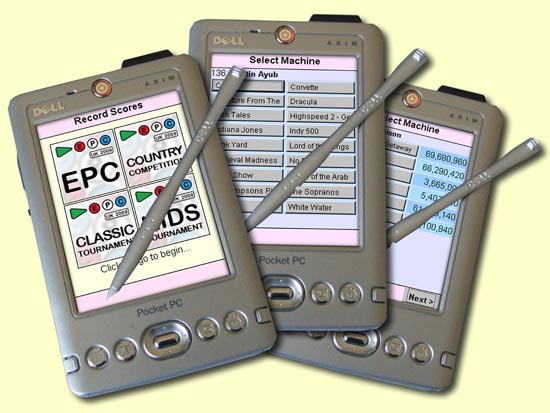 The Dell hand held PCs used for scoring
