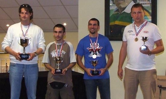 The top four in the 2009 EPC: Paul Jongma, Krisztian Szalai, Zach Sharpe and Laszlo Horn 