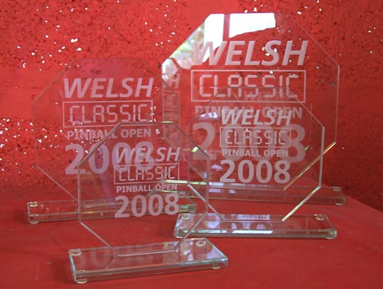The trophies for the finalists