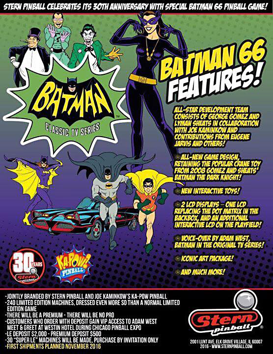 BATMAN 66 FEATURES – Welcome to Pinball News – First & Free
