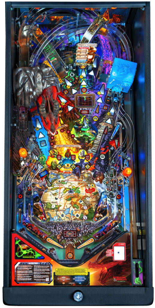 The Premium model's playfield