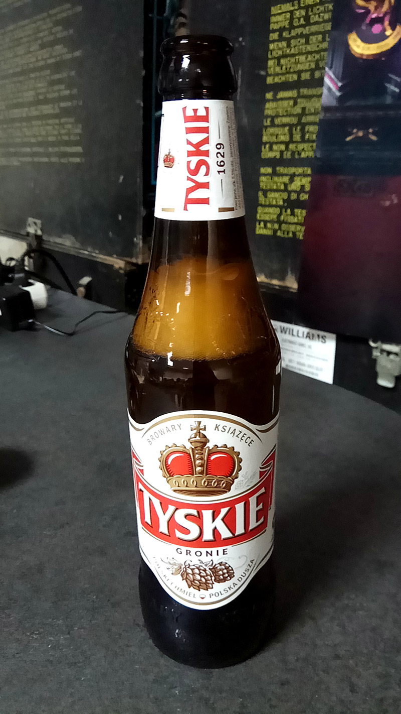 The beer of choice - Tyskie from the town of Tychy, about 30km from Bytom