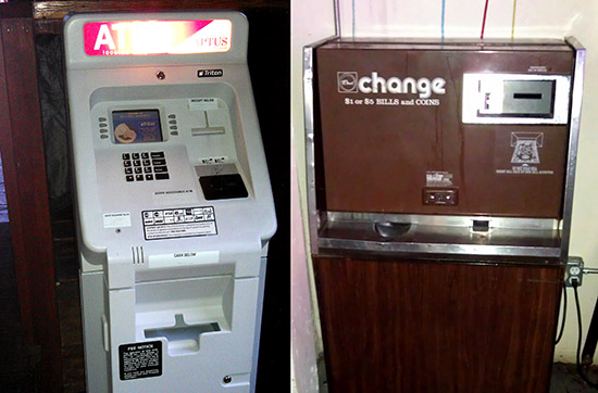 The ATM and change machine