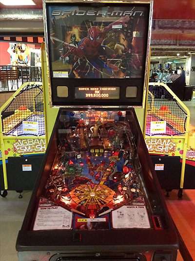 The Spider-Man machine at Club Sega