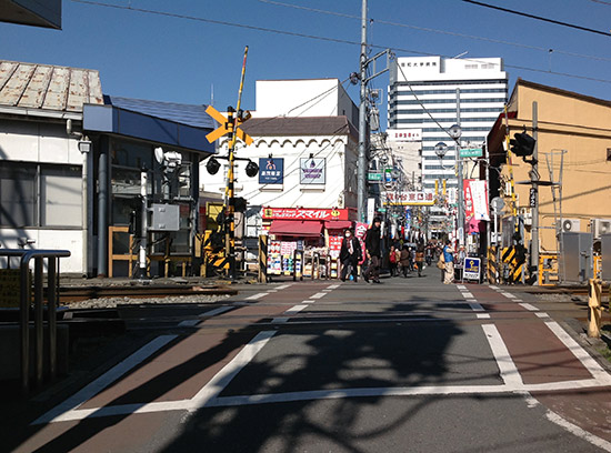 Outside Hatanodai station