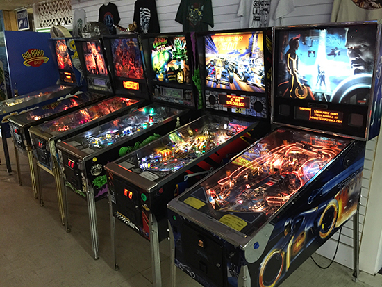 Another bank of machines in the front pinball room