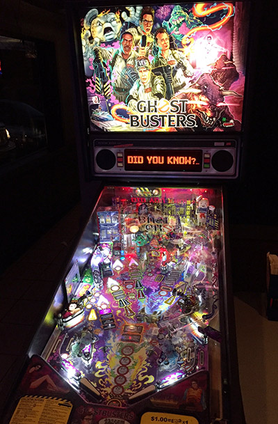The Ghostbusters machine at C.J.'s