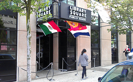 The entrance to Library Square
